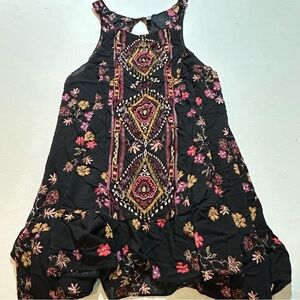 Intimately Free People Nightgown Sleepwear Boho Floral Ruffle Hem L